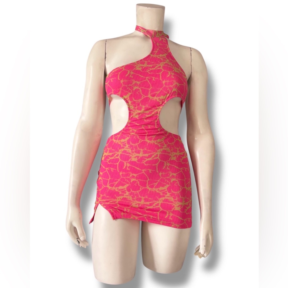 DollsKill | New Pink NWOT’s Neon Party Rave Cut Out Mini Dress